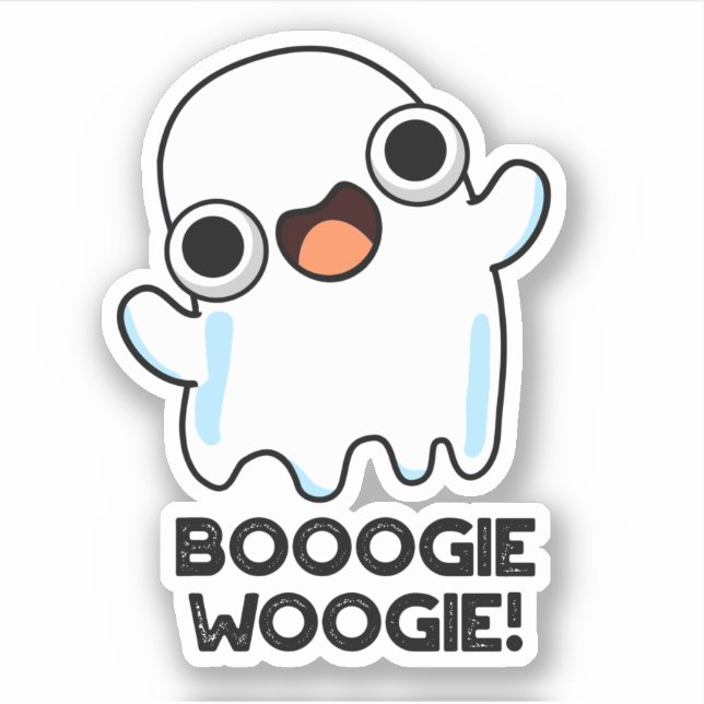 Booogie Woogie Funny Music Ghost Pun  (Front)