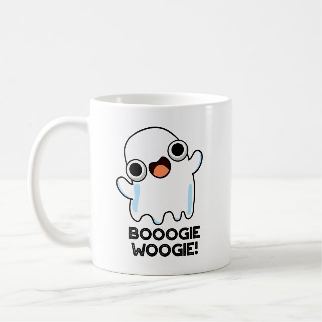 Booogie Woogie Funny Music Ghost Pun  Coffee Mug (Left)