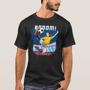 Booom Professional Football Kicks the Ball Creati T-Shirt