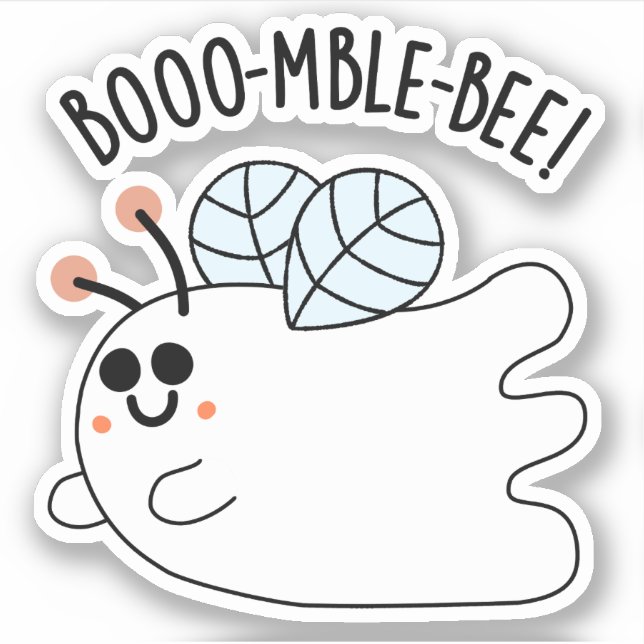 Booomble Bee Funny Ghost Bee Pun  (Front)