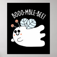 Booomble Bee Funny Ghost Bee Pun Dark BG