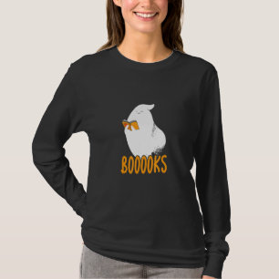 Booooks Boo Love Reading  Halloween Hard Working B T-Shirt