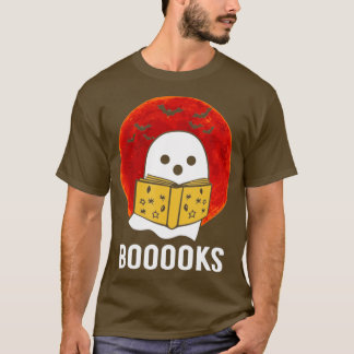 Booooks! Cute Ghost Reading Library Books Hallowee T-Shirt