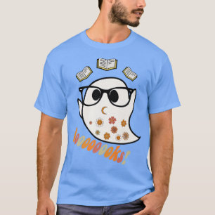 Booooks! Cute Ghost Reading Library Books Hallowee T-Shirt