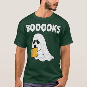 Booooks! Cute Ghost Reading Library Books Hallowee T-Shirt