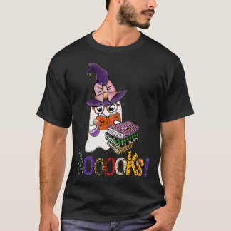 Booooks! Cute Ghost Reading Library Books Hallowee T-Shirt