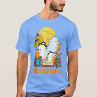 Booooks Ghost Boo Read Books Library Reading Book  T-Shirt