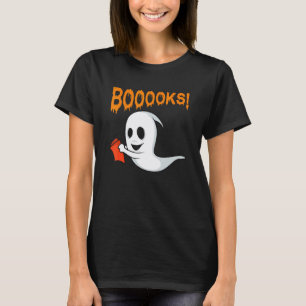 Booooks Ghost Book Reading Boo Halloween Library T T-Shirt