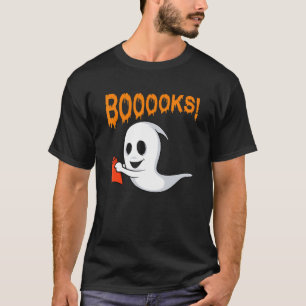 Booooks Ghost Book Reading Boo Halloween Library T T-Shirt
