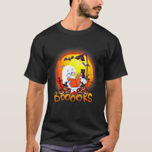 Booooks Ghost Funny Halloween Book Lover Library R T-Shirt