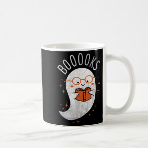 Booooks Ghost Funny Halloween Teacher Book Library Coffee Mug