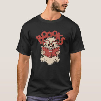 Booooks Ghost Funny Halloween Teacher Book Library T-Shirt