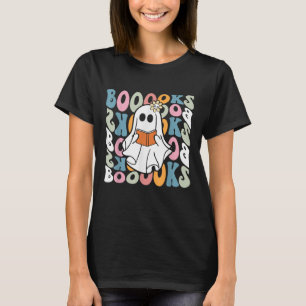 Booooks Ghost Funny Halloween Teacher Book T-Shirt