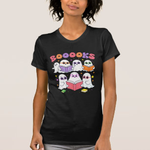 Booooks Ghost Halloween Teacher Costume T-Shirt