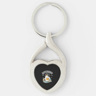 Booooks Ghost Read Books Halloween Funny Reading Key Ring