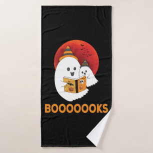 Booooooks Boo Read Books Halloween Bath Towel