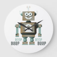Boop Beep Toy Robot Wall Clock (lt)