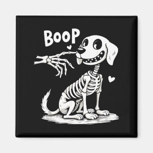 Boop Hand Skeleton And Dog Funny Halloween Dog Magnet