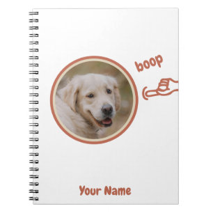 Boop My Nose Dog Photo Notebook