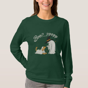 BooP...PPPP Funny Golden Retriever Ghost Halloween T-Shirt