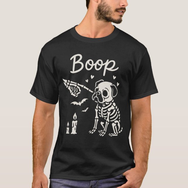 Boop Skeleton Dog & Hand T-Shirt (Front)