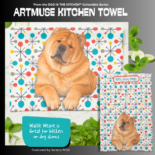 BOOP smooth chow  - ArtMuse Kitchen Towels 