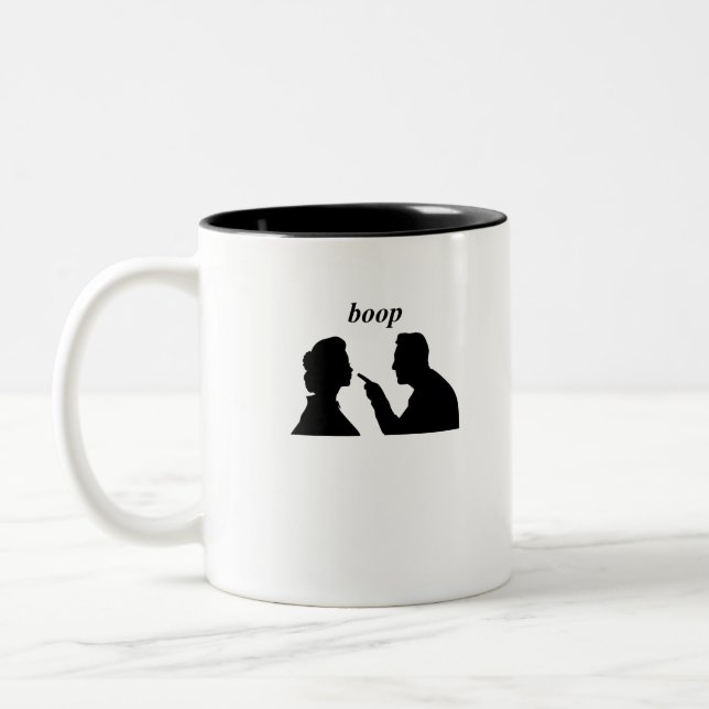 Boop The Nose Two-Tone Coffee Mug (Left)
