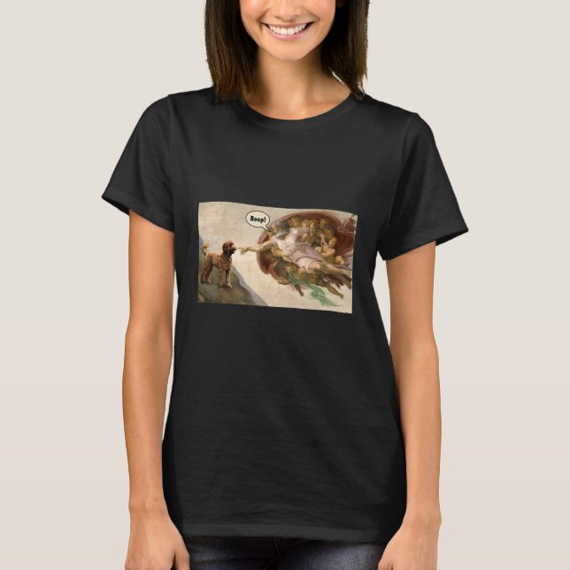 Boop The Snoot of a Labradoodle Funny Dog Meme T-Shirt (Front)