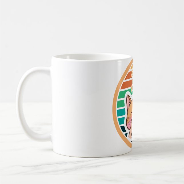 Boop The Snoot Retro Sunset Cat Meme Coffee Mug (Left)