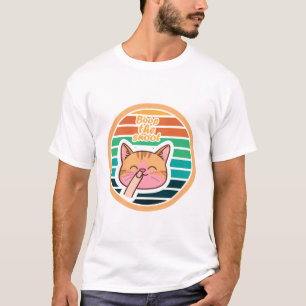 Boop The Snoot Retro Sunset Cat Meme T-Shirt