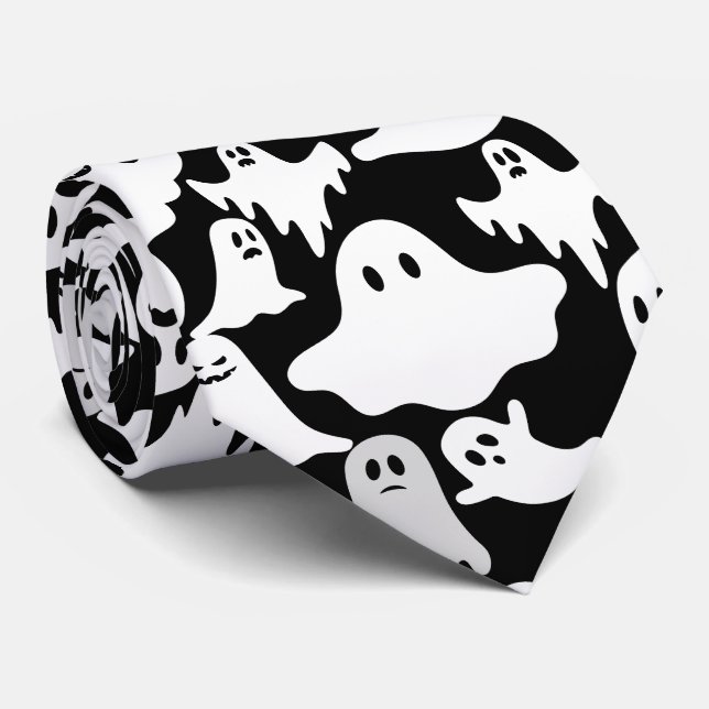 Boos and a Pumpkin. BP01A.B Tie (Rolled)