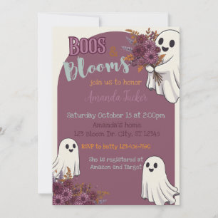 Boos and Blooms Baby Shower Invitation