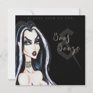 Boos and Booze Adult Halloween Party Invitation