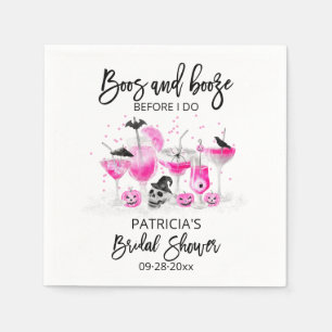 Boos And Booze Before I Do Bridal Shower Napkins