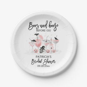 Boos And Booze Before I Do Bridal Shower  Paper Plate