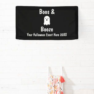 Boos and Booze Halloween Banner