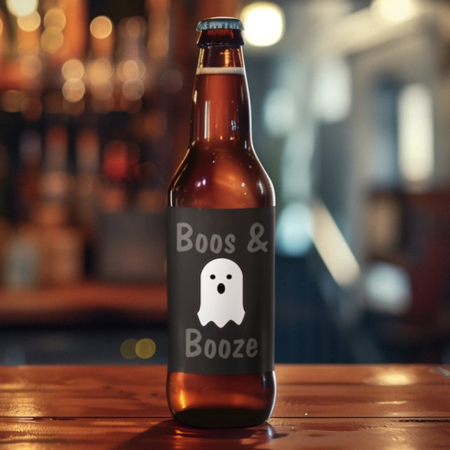 Boos and Booze Halloween Beer Bottle Label (Creator Uploaded)
