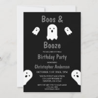 Boos and Booze Halloween Birthday Party