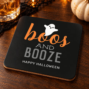 Boos and Booze Halloween Party Coaster