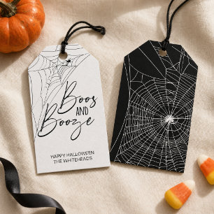 Boos and Booze Halloween Party Gift Tags