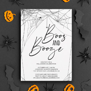 Boos and Booze Halloween Party Invitation