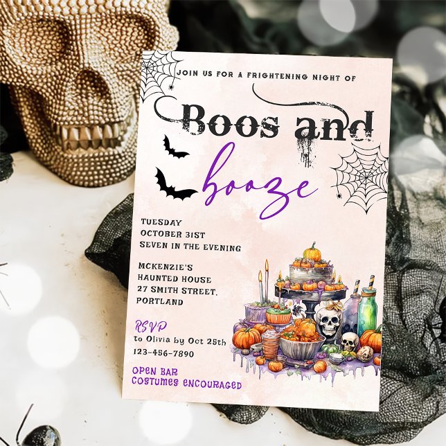 Boos And Booze Halloween Party Invitation (Creator Uploaded)