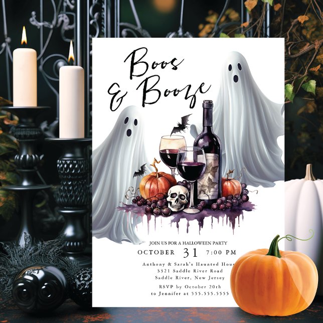 Boos and Booze Halloween Party Invitation (Creator Uploaded)