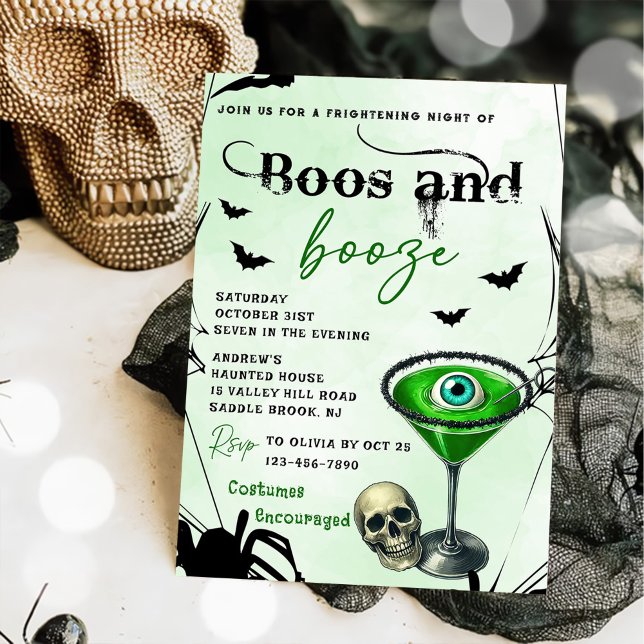 Boos And Booze Halloween Party Invitation (Creator Uploaded)