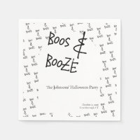 Boos and Booze Halloween Party Minimal