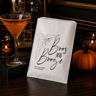 Boos and Booze Spiderweb Halloween Favour Bags
