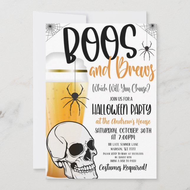  Boos and Brews Invitation (Front)