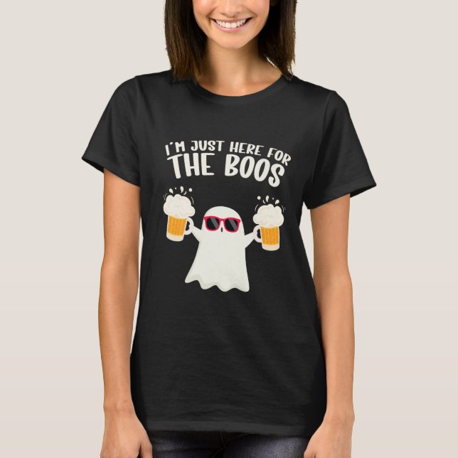 Boos Beer Tipsy Ghost Adults T-Shirt (Front)