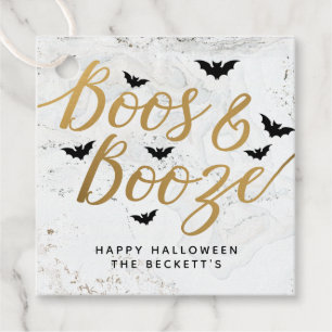 Boos & Booze Adult Halloween Party Favour Tags