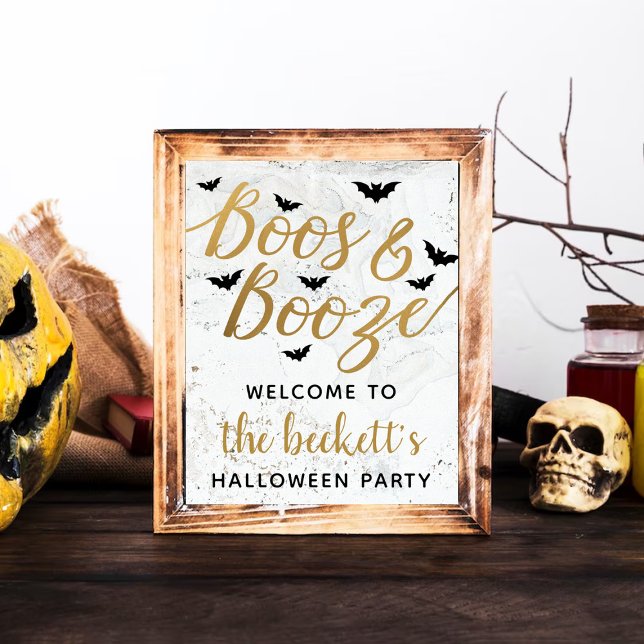 Boos & Booze Adult Halloween Party Welcome Sign (Creator Uploaded)